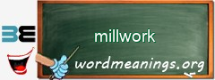 WordMeaning blackboard for millwork